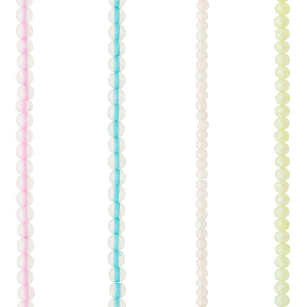 12 Pack: Pastel Faceted Rondelle Beads by Bead Landing™